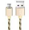 Кабель USB - Type-C Borofone BX24 Ring, 1.0м, круглый, 3.0A,золотой фото