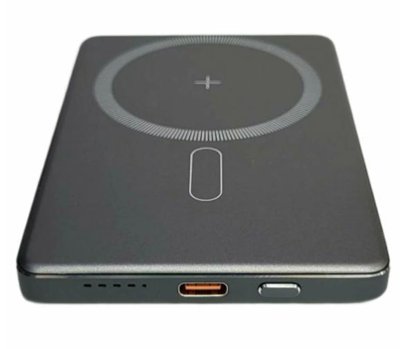 Аккумулятор внешний AKSBERRY E501 с MagSafe 5000 mAh серый 6900293340019 фото