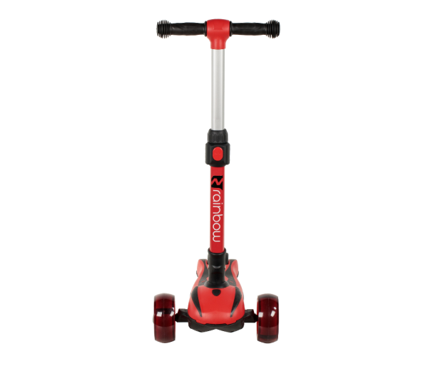 Самокат-кикборд NOVATRACK 120P.RAINBOW.RD25 Pro, колеса 120х80 мм, красный фото
