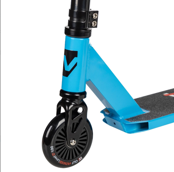 Самокат трюковый NOVATRACK 100P.WOLF.BL26 Wolf 10, 100 мм, синий фото