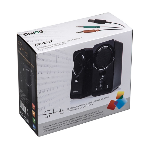 Колонки Dialog AST-22UP черный купить ЦИТ Колонки Dialog AST-22UP черный фото