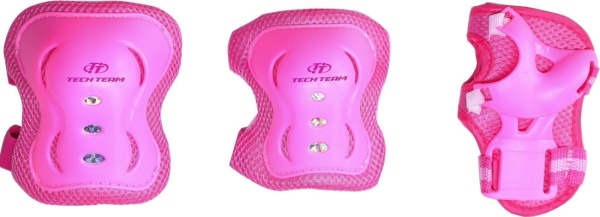 Роликовый коньки Tech Team Maya Set н-р (роликовые коньки  защита, шлем ) р.30-33 S розовый фото