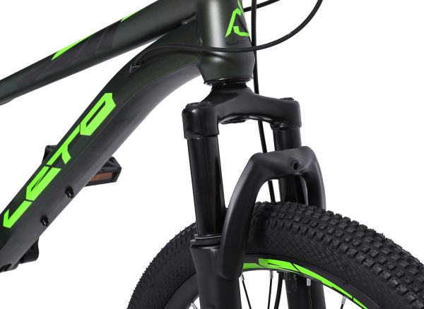 (м) Велосипед детский LETO 20"DRAGON, сталь, рама 10,5", 6-ск, оливковый фото