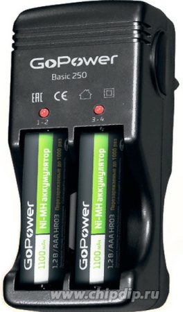 З/У для аккумуляторов GoPower Basic 250 Ni-MH/Ni-Cd 4 слота фото