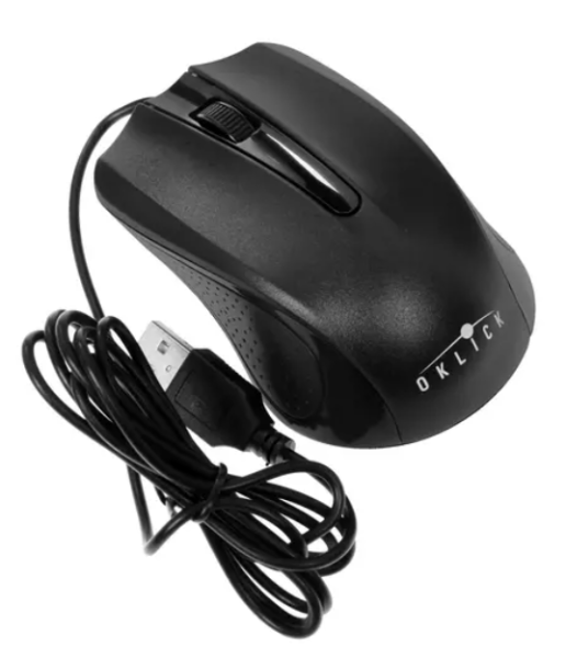 Мышь Oklick 225M черный оптическая (1200dpi) USB  фото