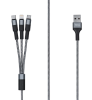 Кабель USB - Type-C/Lightning/microUSB TFN 3в1 1.2м графитовый (TFN-CFZ3IN1GR) фото