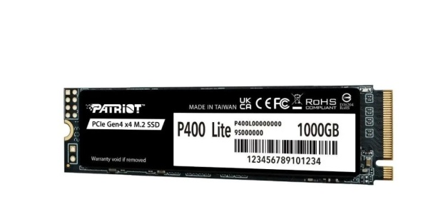 Накопитель SSD 1Tb M.2 2280 Patriot P400 Lite 3500/2700 NVMe PCIEx4 (P400LP1KGM28H) фото