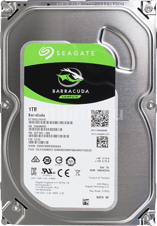 Жесткий диск HDD 1Tb Seagate ST1000DM010 SATA-III Barracuda <7200, 64Mb> фото