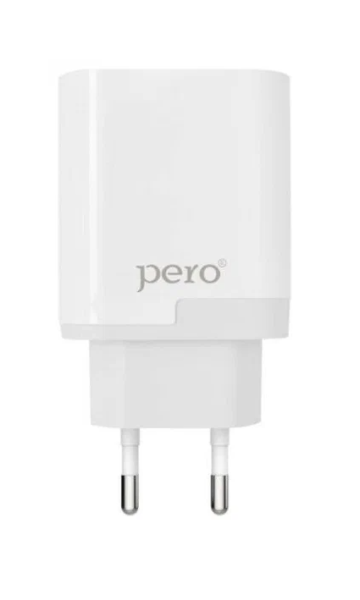 Сетевое зарядное устройство PERO TC05 PD 18W + USB-A Fast Charge белый купить ЦИТ Сетевое зарядное устройство PERO TC05 PD 18W + USB-A Fast Charge белый фото
