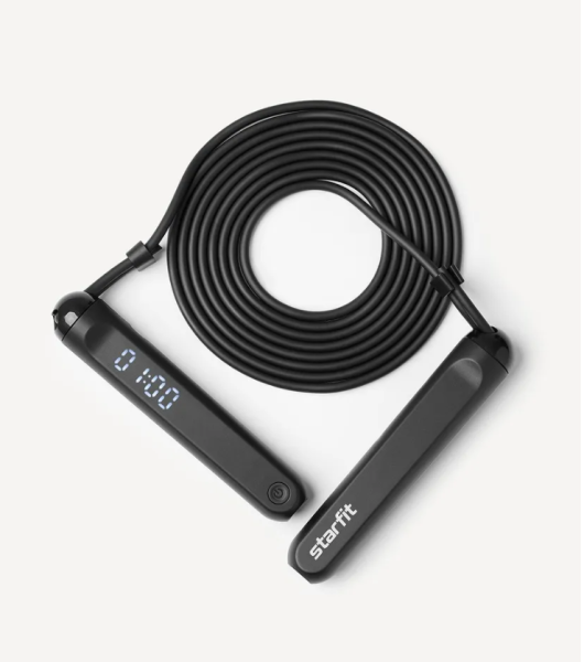 Скакалка STARFIT RP-701 ПВХ, умная, 3 м, черный фото