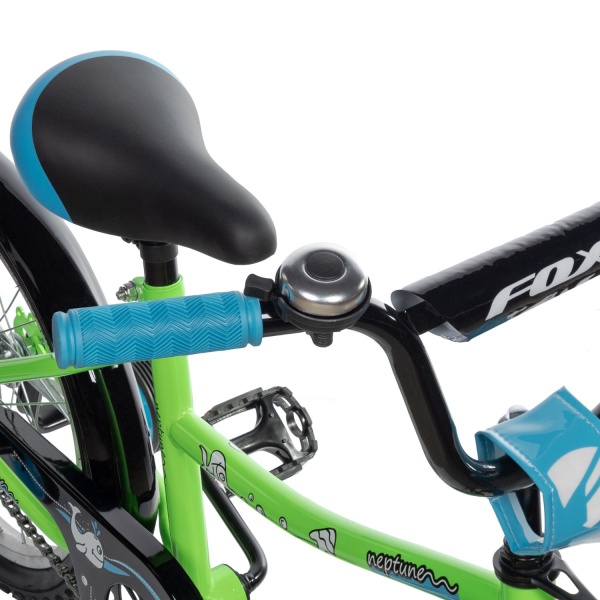 (м) Велосипед детский FOXX 18"183NEPTUNE.GN5 салатовый, защита А-тип, короткие крылья, нет багажника фото