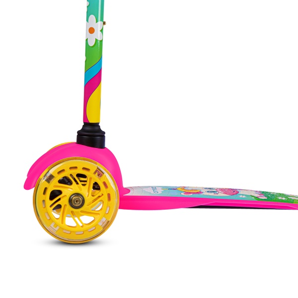 Самокат-кикборд CITY-RIDE CR-S4-05PKU телескопический руль металл, колеса PU 120/76 со светодиодами, фото