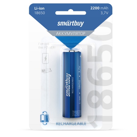 Аккумулятор SMARTBUY аккумулятор LI18650-2200MAH 1шт фото