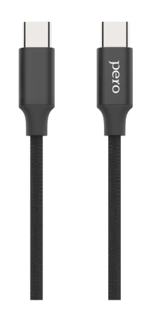 Кабель Type-C - Type-C PERO DC-05 2м черный фото