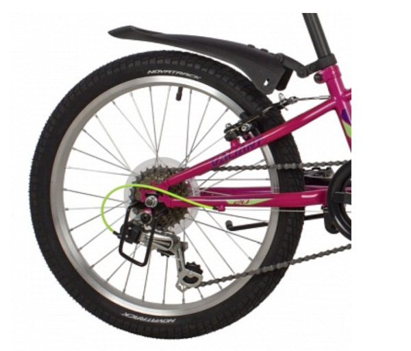 (м) Велосипед детский NOVATRACK 20"20SH6V.VALIANT.PN22 сталь, фуксия, 6-скор, TY21/TS38/SG-6SI, V-br фото