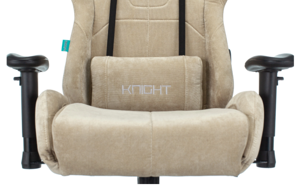 Кресло игровое Zombie VIKING KNIGHT Fabric песочный Light-21 с подголов. крестов. металл VIKING KNIG фото