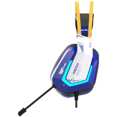 Игровые наушники с микрофоном Dareu EH732 Mecha Blue фото