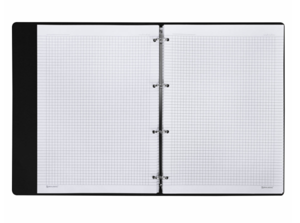 Тетрадь на кольцах БОЛЬШАЯ А4 240х310мм 120л, под кожу, BRAUBERG VISTA, Пастельная, 404514 фото