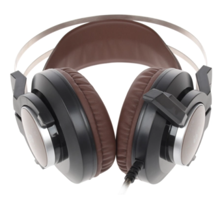 Игровые наушники с микрофоном A4 Bloody G430 черный/коричневый фото