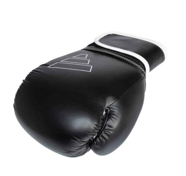 Перчатки боксерские Hybrid 80 черно-белые (вес 12 унций) adiH80  фото