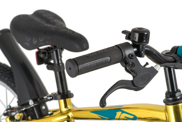 (м) Велосипед детский NOVATRACK 16"167APRIME1V.GGD20 алюм., золотой металлик, полная защита цепи, то фото