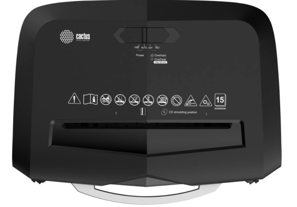 Шредер Cactus CS-SH-15-20-4X35 (секр.P-4)/перекрестный/15лист./20лтр./скрепки/скобы/пл.карты/CD фото