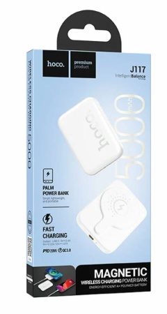 Аккумулятор внешний HOCO J117 Esteem 5000mAh, MagSafe белый купить ЦИТ Аккумулятор внешний HOCO J117 Esteem 5000mAh, MagSafe белый фото