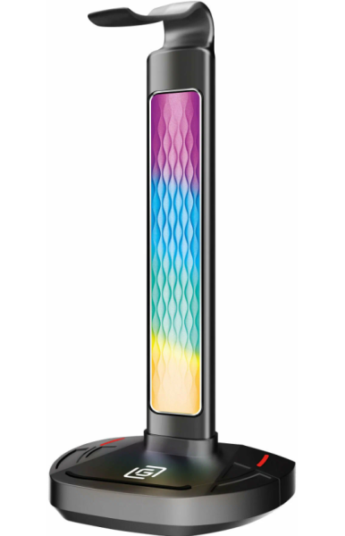 Держатель для наушников + usb hab Оклик HSS-501P (1968318) серый фото