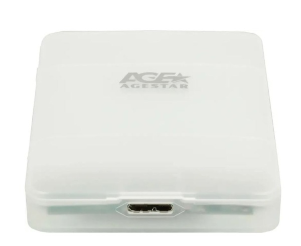 Внешний корпус HDD AgeStar 3UBCP3 SATA пластик белый 2.5" фото