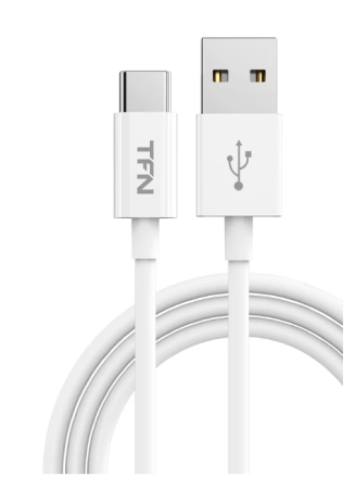 Кабель USB - Type-C TFN 1м TPE, белый (TFN-CUSBCUSB1MTPWH) фото