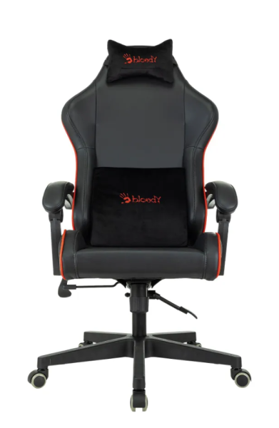 Кресло игровое A4Tech Bloody GC-780 черный сиденье черный кожзам с подголов. крестов. металл черный  фото