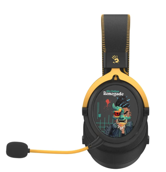 Игровые наушники с микрофоном A4 Bloody  MR595 Renegade черный мониторные BT/Radio фото