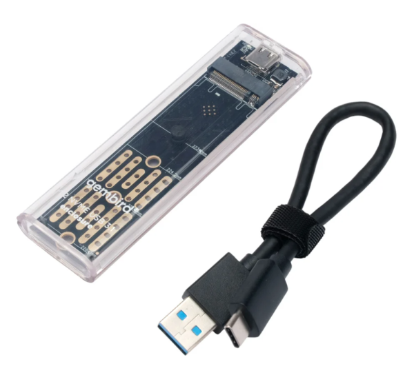 Внешний корпус USB 3.1 для 2.5" M.2 NVME Gembird EEM2-NVME-2, порт Type-С, SATA III, пластик, прозра фото