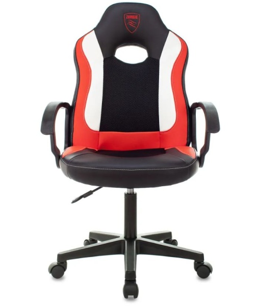 Кресло игровое Zombie 11LT черный/красный эко.кожа/ткань крестов. пластик ZOMBIE 11LT RED  фото
