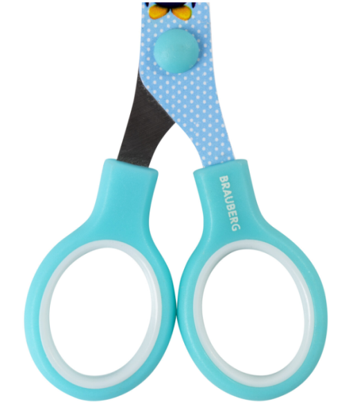 Ножницы 130 мм с цветной печатью "Пингвины", голубые, закругленные, BRAUBERG KIDS, 232271 купить ЦИТ Ножницы 130 мм с цветной печатью "Пингвины", голубые, закругленные, BRAUBERG KIDS, 232271 фото