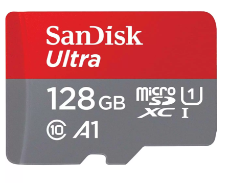 Карта памяти MicroSD 128GB SanDisk Ultra  A1 UHS-I  (140Mb/s) (SDSQUAB-128G-GN6MA) фото