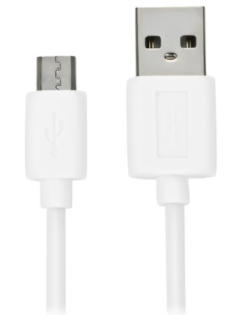 Кабель USB - MicroUSB "Maverick" 1м белый (USB 2.0) фото