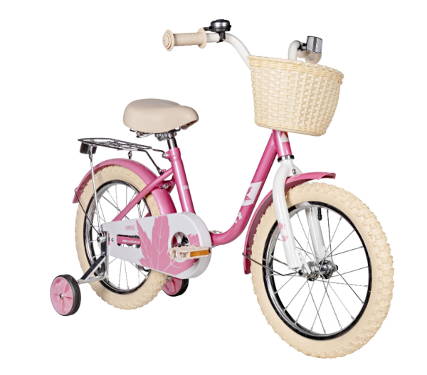 (м) Велосипед детский NOVATRACK 18"184MAPLE.PN5 розовый, полная защита цепи,тормоз нож.,крылья, бага фото