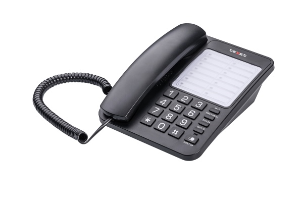 Телефон проводной TEXET TX-234 черный фото