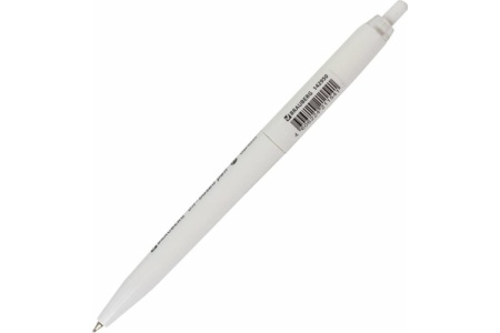 Ручка шариковая масляная автомат BRAUBERG Sky White, СИНЯЯ, клип ассорти, 0,7мм, линия 0,35мм,142950 фото