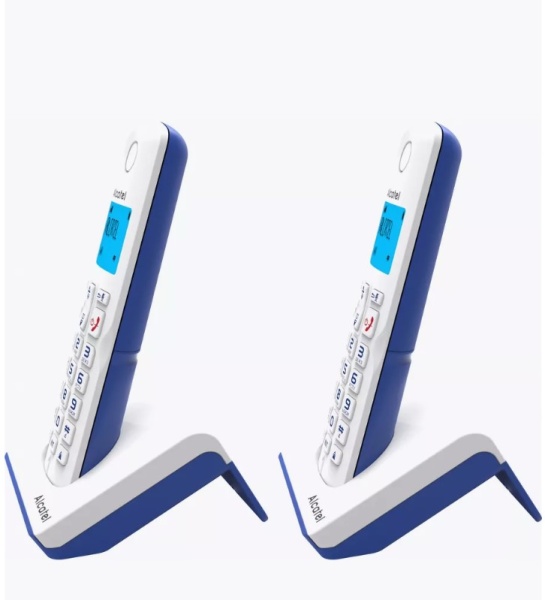 Тел. аппарат Dect Alcatel S230 Duo ru white белый (труб. в компл.:2шт) АОН фото