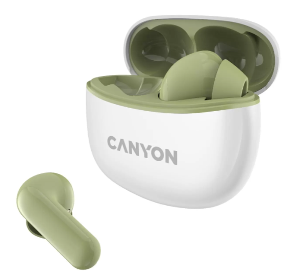 Беспроводные bluetooth наушники Canyon TWS-5 (DF1CNSTWS5GR) Зеленый фото