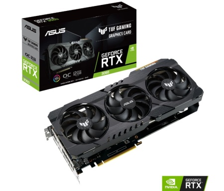 Видеокарта PCI-E 12Gb ASUS NV TUF-RTX3060-O12G-V2-GAMING LHR RTX 3060 192bit GDDR6 1852/15000 HDMI/D фото