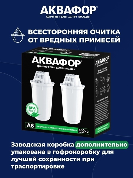 Фильтр АКВАФОР A8 (2 шт.) фото
