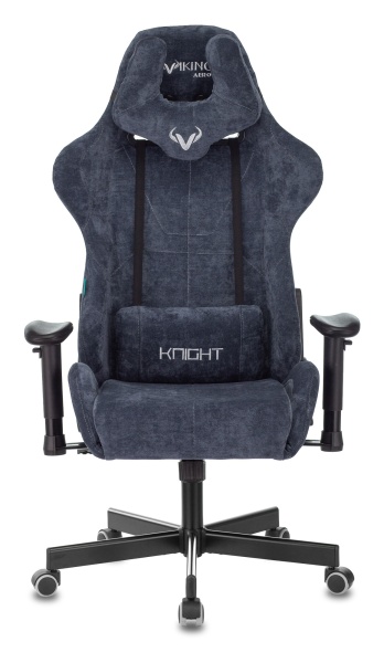 Кресло игровое Zombie VIKING KNIGHT Fabric синий Light-27 с подголов. крестовина металл фото
