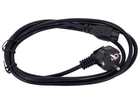 Кабель питания для ноутбуков 1.8m, 3-pin, с заземлением, 220V (Европейский стандарт)  фото