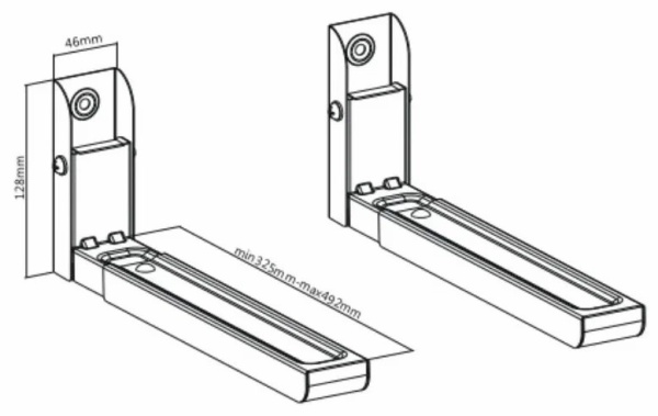 Кронштейн ULTRAMOUNTS UM888W для СВЧ белый фото