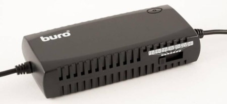 Адаптер AC  Buro BUM-1200C120 ручной 120W 15V-24V 8-connectors 6A 1xUSB 0.5A от прикуривателя фото