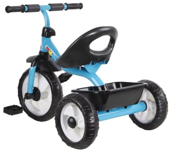 (м) Велосипед детский 3х колесный CH-B3-08MX Чижик, голубой, колеса пластик 10/8 фото