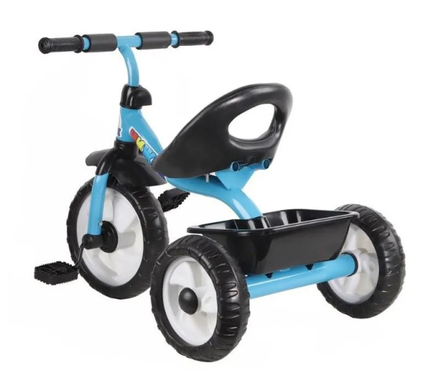 (м) Велосипед детский 3х колесный CH-B3-01MX Чижик (ГОЛУБОЙ), колеса пластик 10"/8" фото